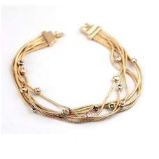 Multi-Layer Swarovski Elements 18K Gold Plated Bracelet